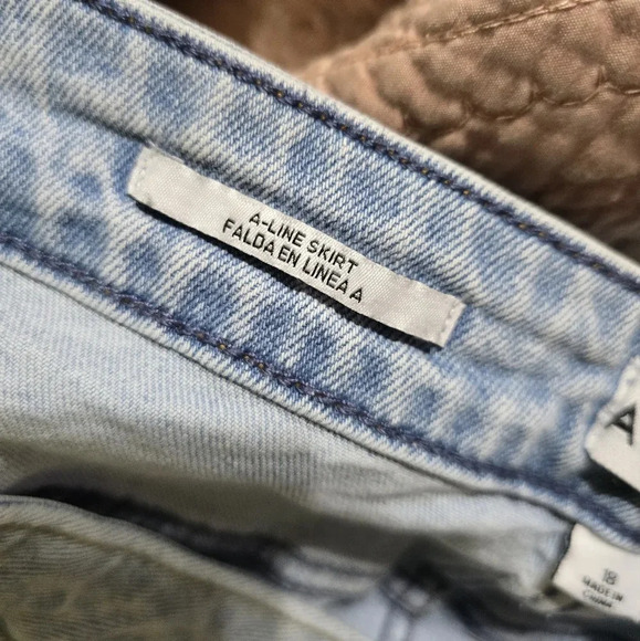 NWOT Ava & Viv A-Line Denim Midi Skirt, Light Wash, Front Slit, Plus Size 18W. - Picture 11 of 12